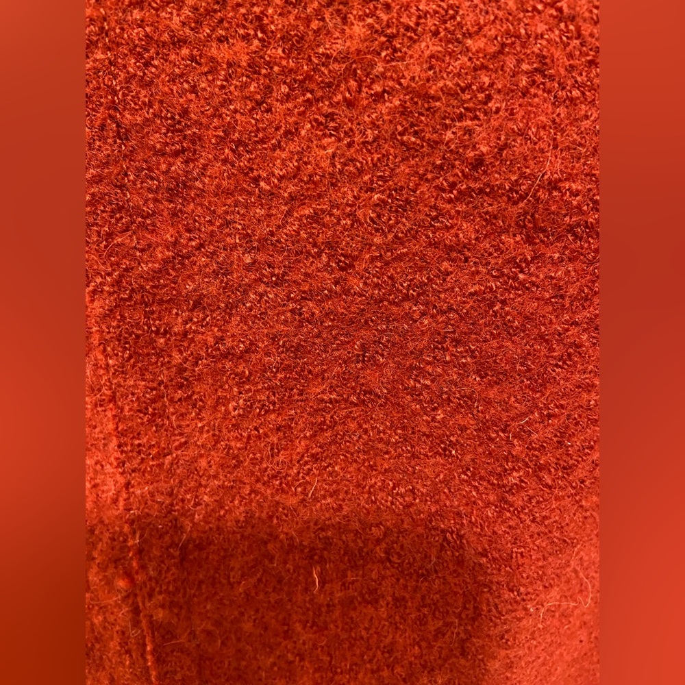 Unique Designer 100% Wool Orange/Red infinity Cardigan/Wrap Shawl Made in Europe - Picture 5 of 5